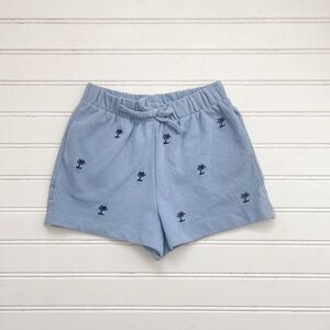 POLO RALPH LAUREN NWOT Slate Blue Embroidered Palm Tree Elastic Waist Shorts